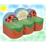 Canapea Giant Sofa Buburzele si Floarea Soarelui -LadyBug SunFlower cu 3 locuri SoftTouch - Inapoi la Naura - Back To Nature 